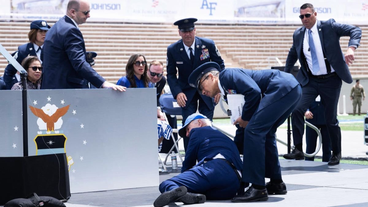 President Joe Biden stumbled at the U.S. Air Force Academy graduation, raising questions about his health and fitness. Discover the White House's assurance, previous public stumbles, and the impact on his potential second-term campaign