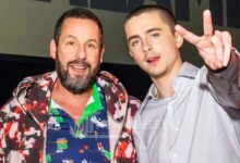Adam Sandler and Timothée Chalamet